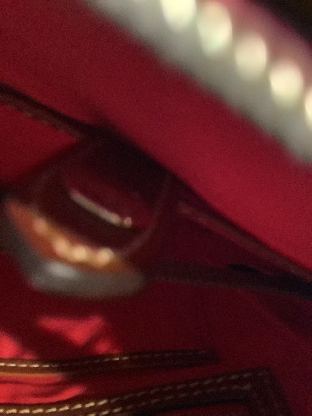Dooney & Bourke Red Crossbody with Brown Leather Trim never - Picture 3 of 3